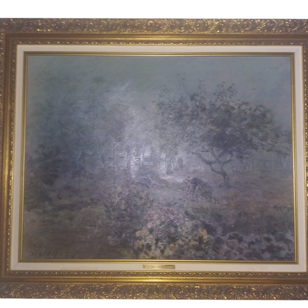 Alfred Sisley Le Brouillard Voisins Framed Painting 1974 Artagraph Edition 25x19